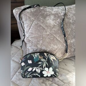 Kate Spade Black and White Floral Crossbody Bag